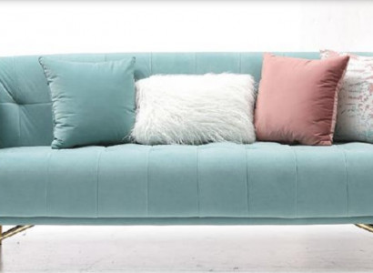 Sofa Dreisitzer 213 x 91 Polster Textil Design Sitz Sofas Zimmer Möbel Moderne